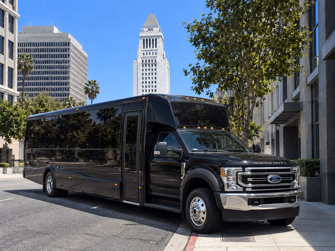 Los Angeles 20-30 passenger party bus rental exterior