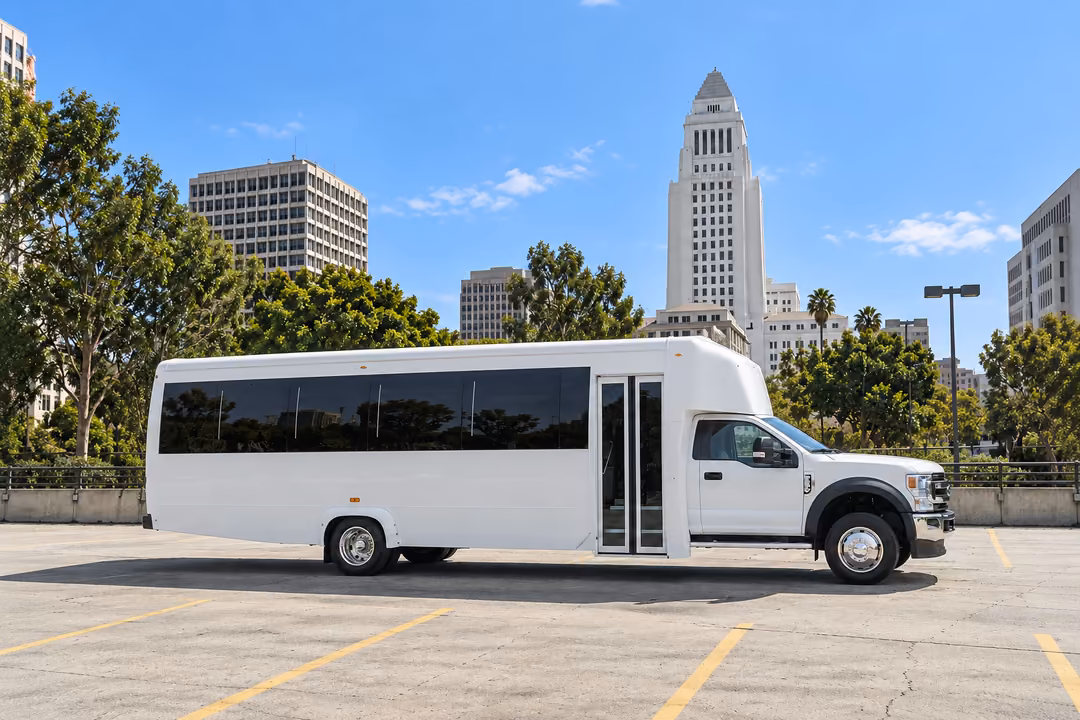 Los Angeles 30 passenger party bus rental exterior