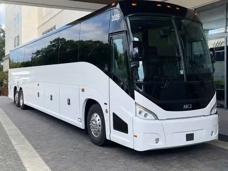 Los Angeles 47-56 passenger charter bus rental exterior