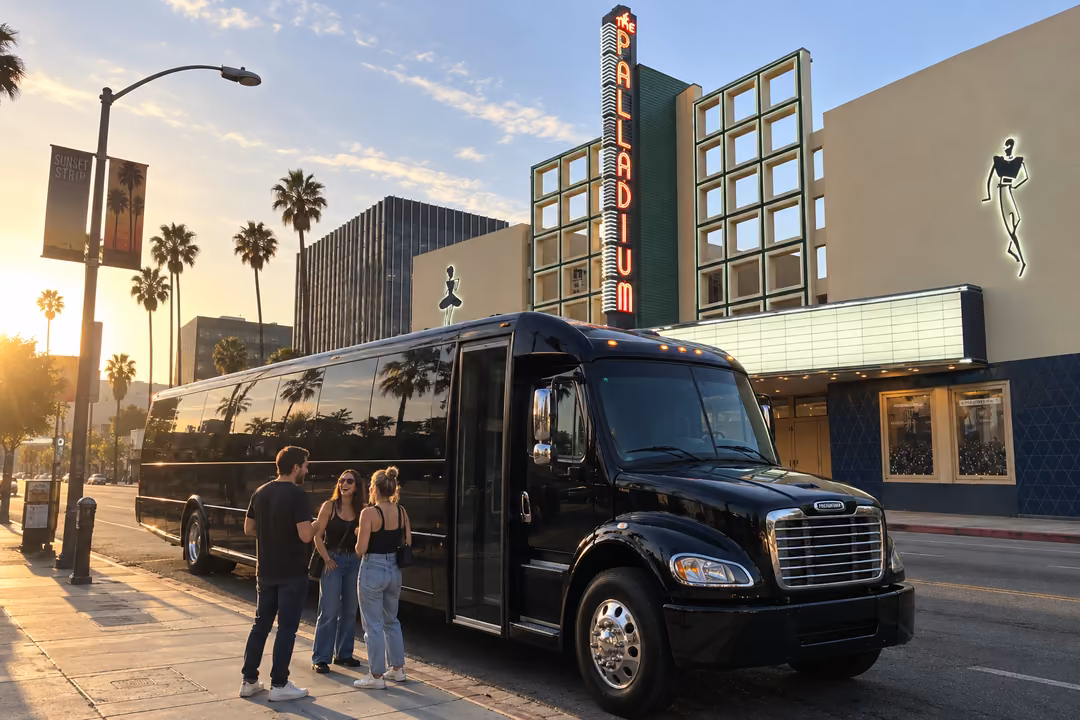 Los Angeles concert party bus transportation
