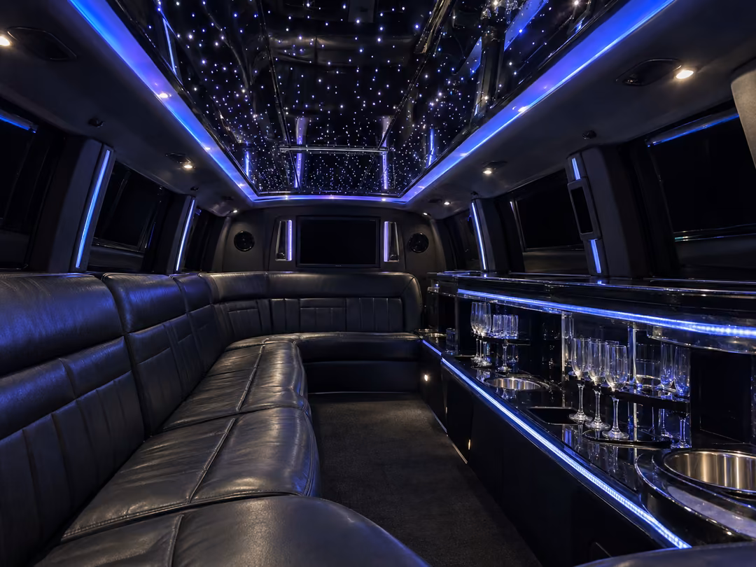 Los Angeles Escalade limo rental interior