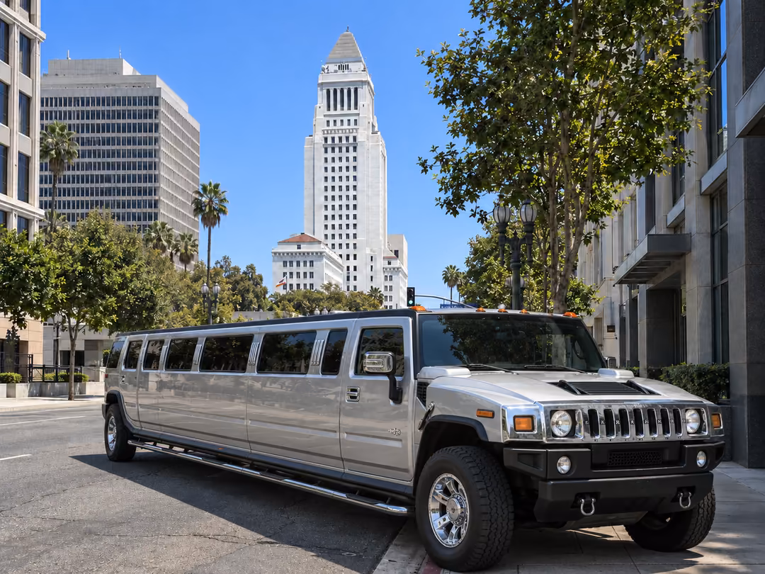 Los Angeles Hummer limo rental exterior