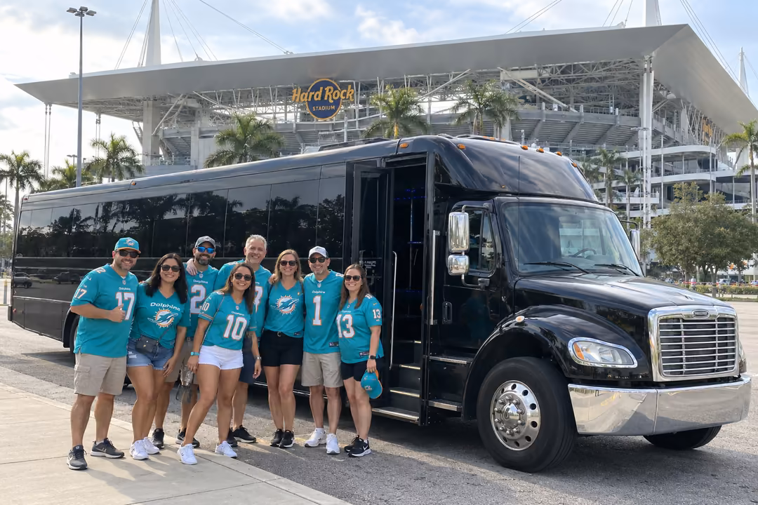 Miami Beach party buses for game days and sporting events