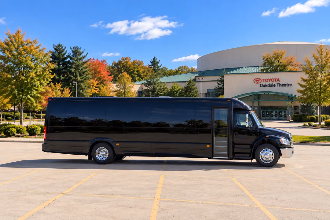 Middletown CT 40 passenger party bus rental exterior