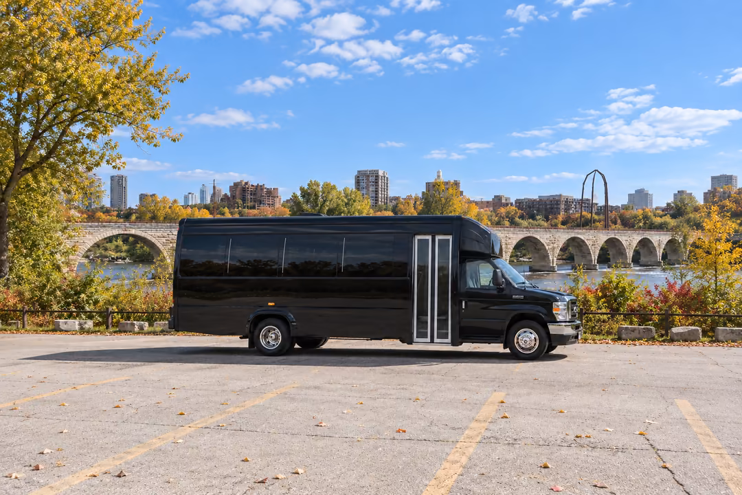 Minneapolis 20 passenger party bus rental exterior