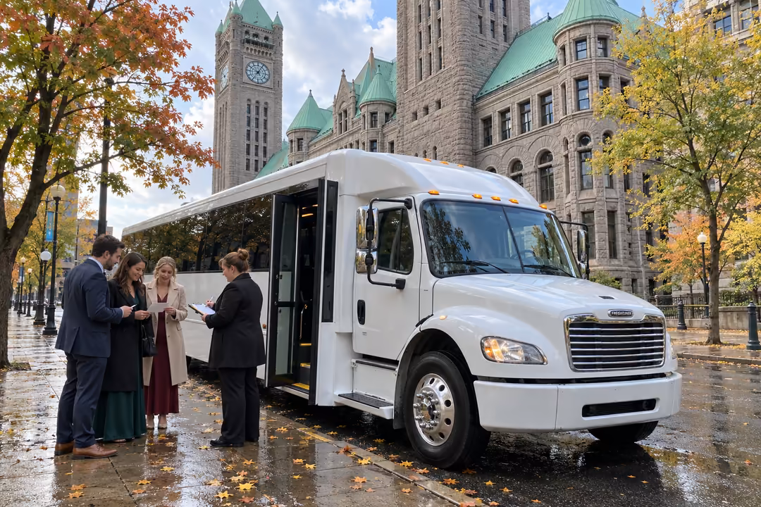 Minneapolis wedding party bus and shuttle bus rentals
