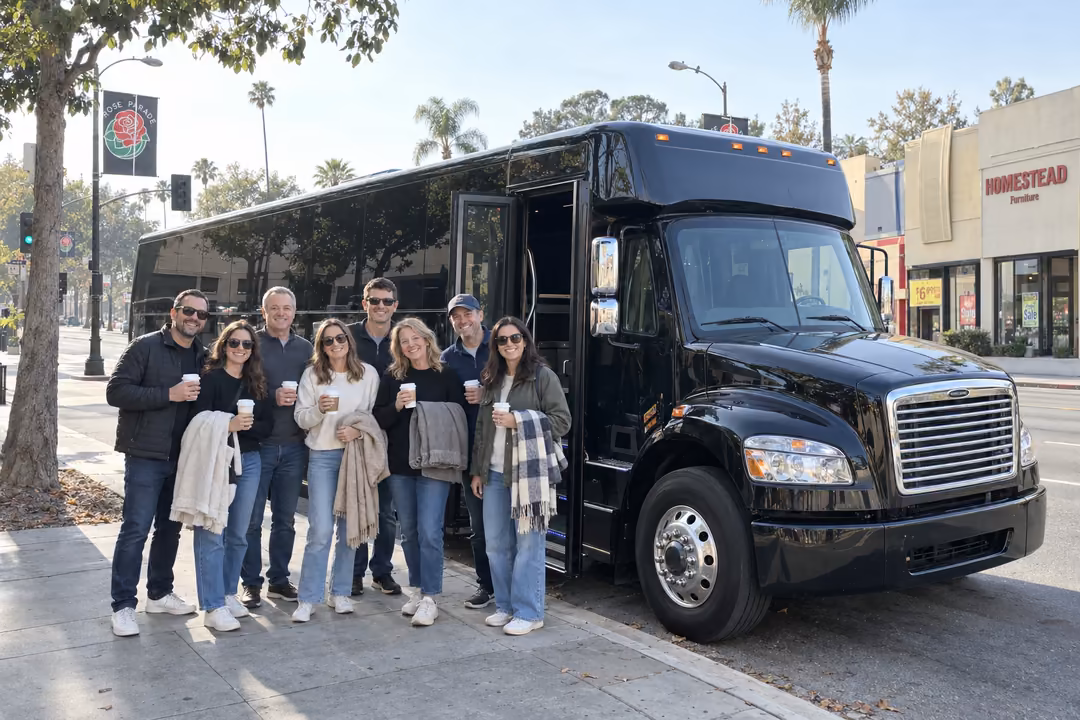 New years Eve and Rose Parade party buses in Pasadena
