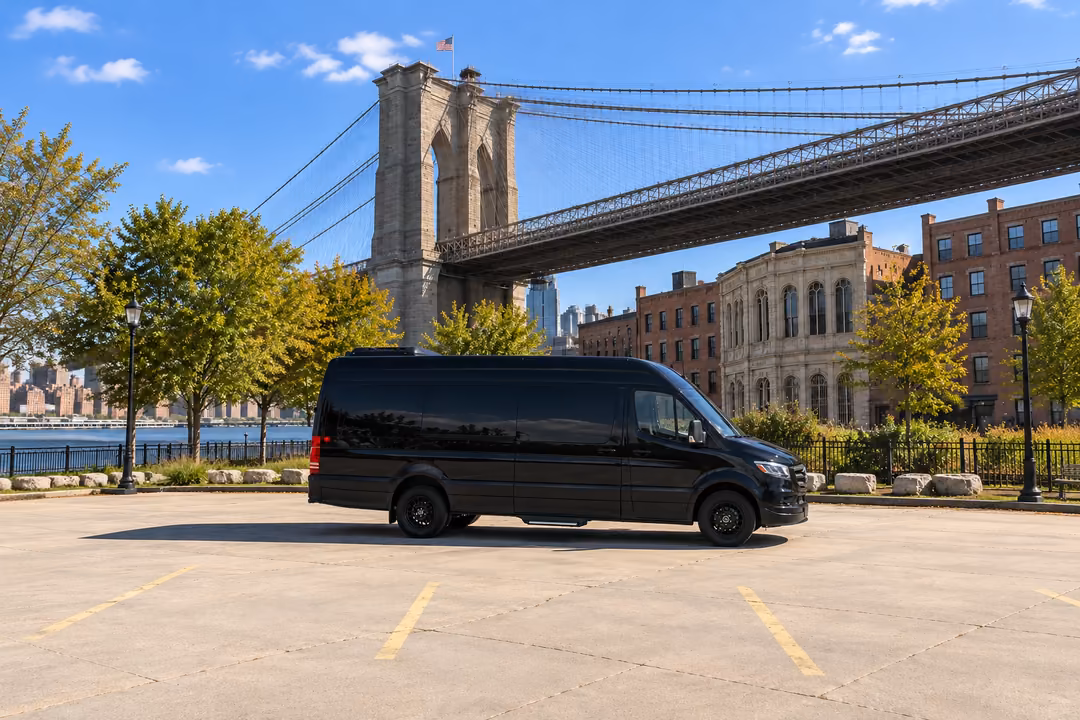 New York 14 passenger Sprinter limo rental exterior