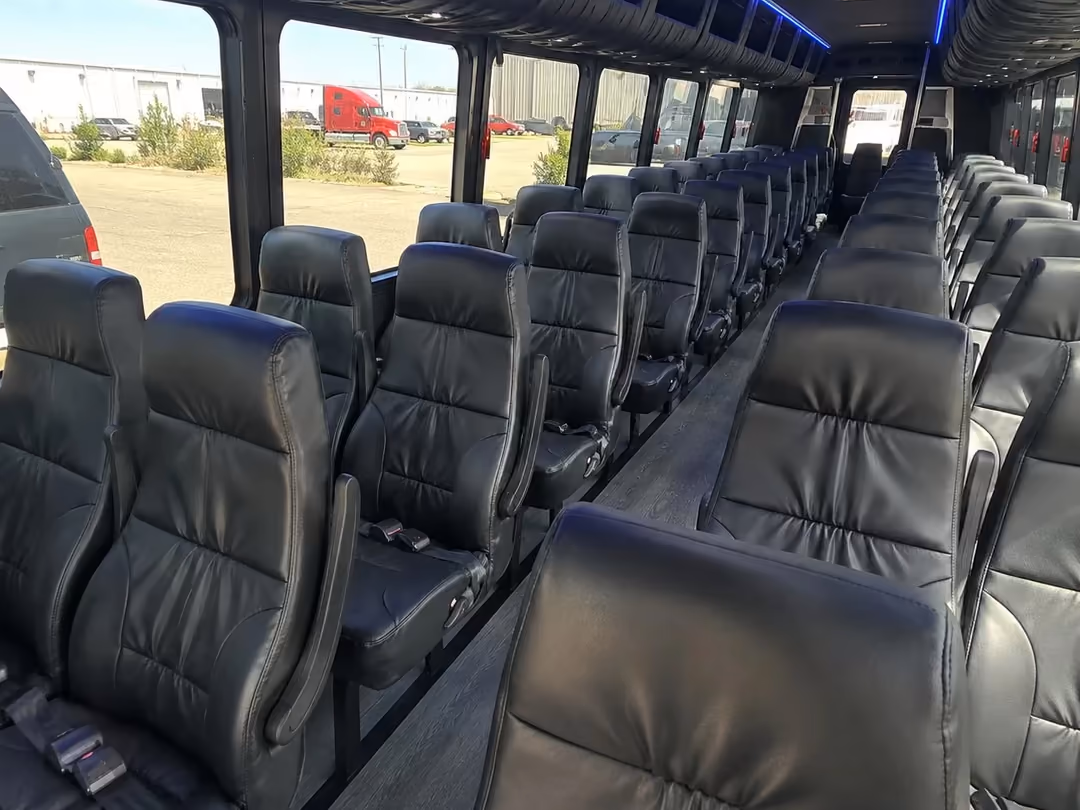 Newark NJ 15-35 passenger minibus interior