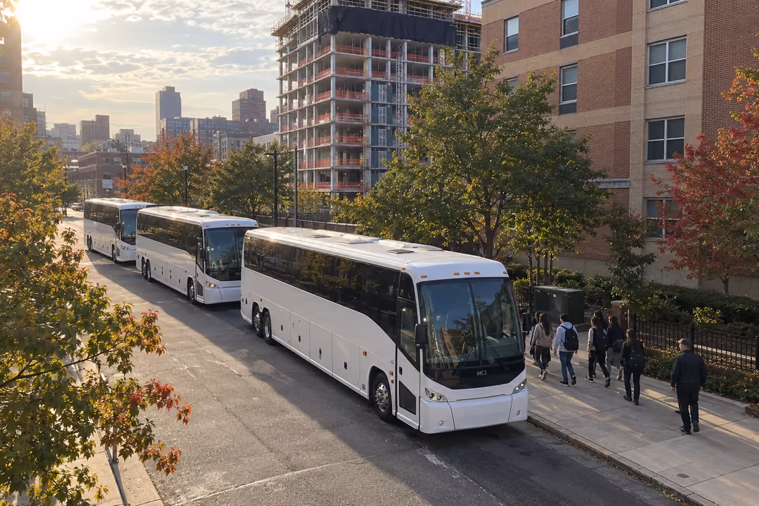 Newark NJ School field trip and corporate event buses