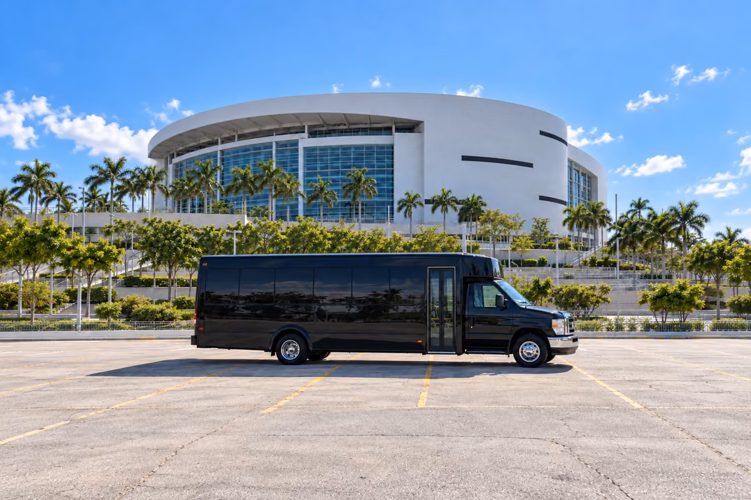 North Miami 20 passenger party bus rental exterior