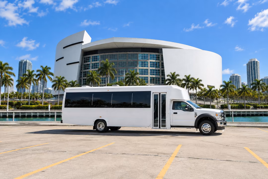 North Miami 25 passenger party bus rental exterior