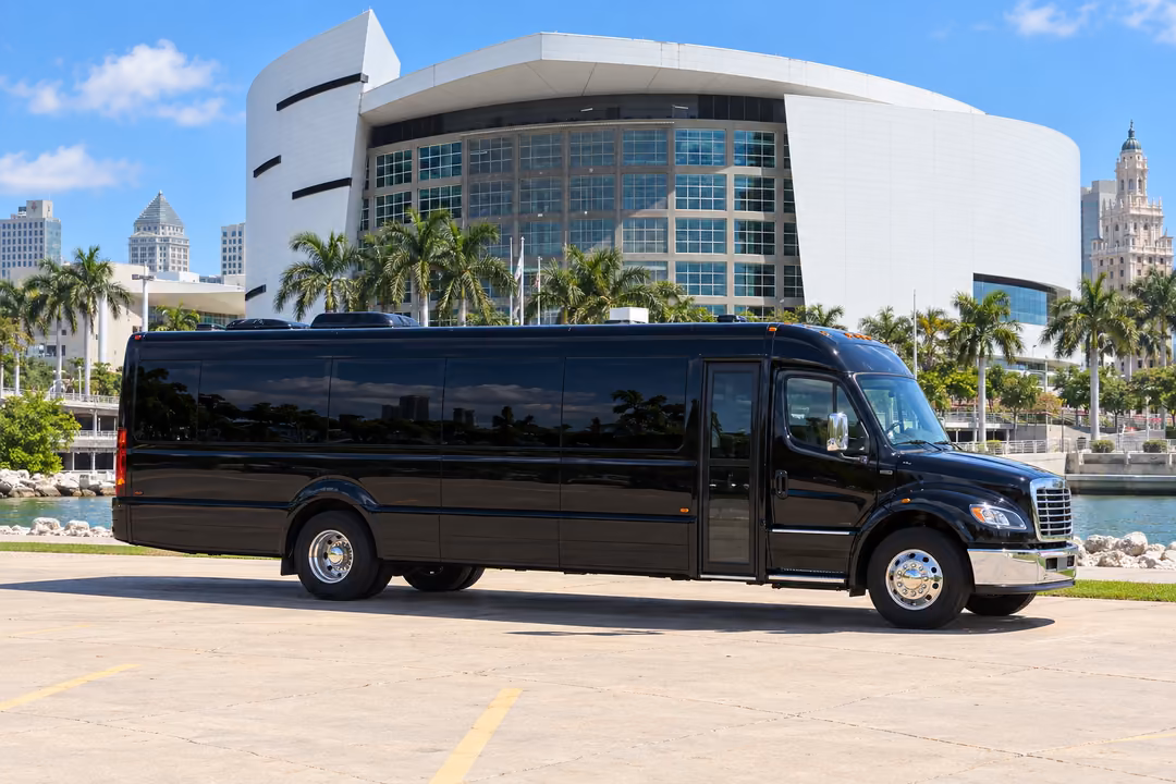 North Miami 40 passenger party bus rental exterior
