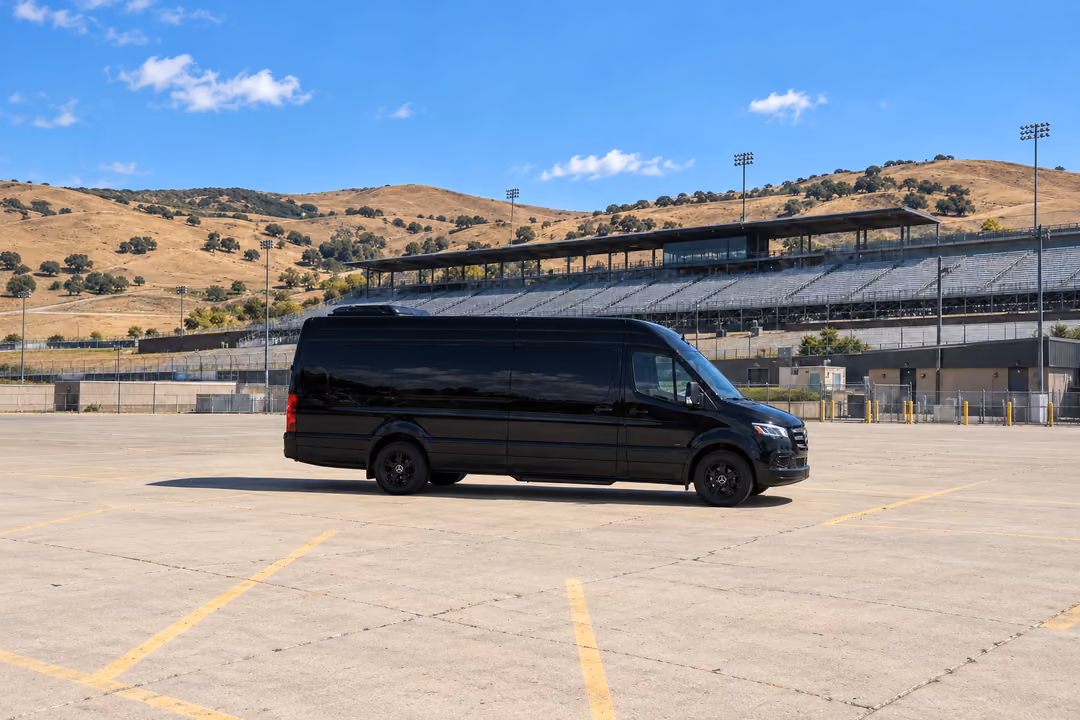 Novato 14 passenger Sprinter limo rental exterior