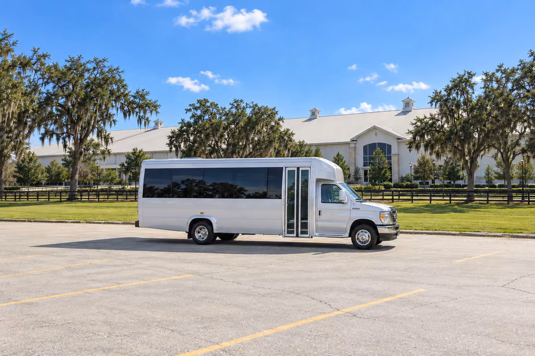 Ocala 18 passenger party bus rental exterior