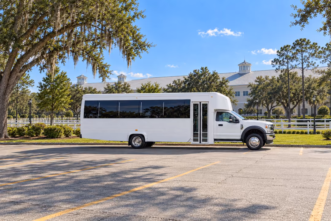Ocala 25 passenger party bus rental exterior