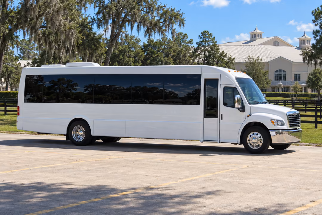 Ocala 50 passenger party bus rental exterior