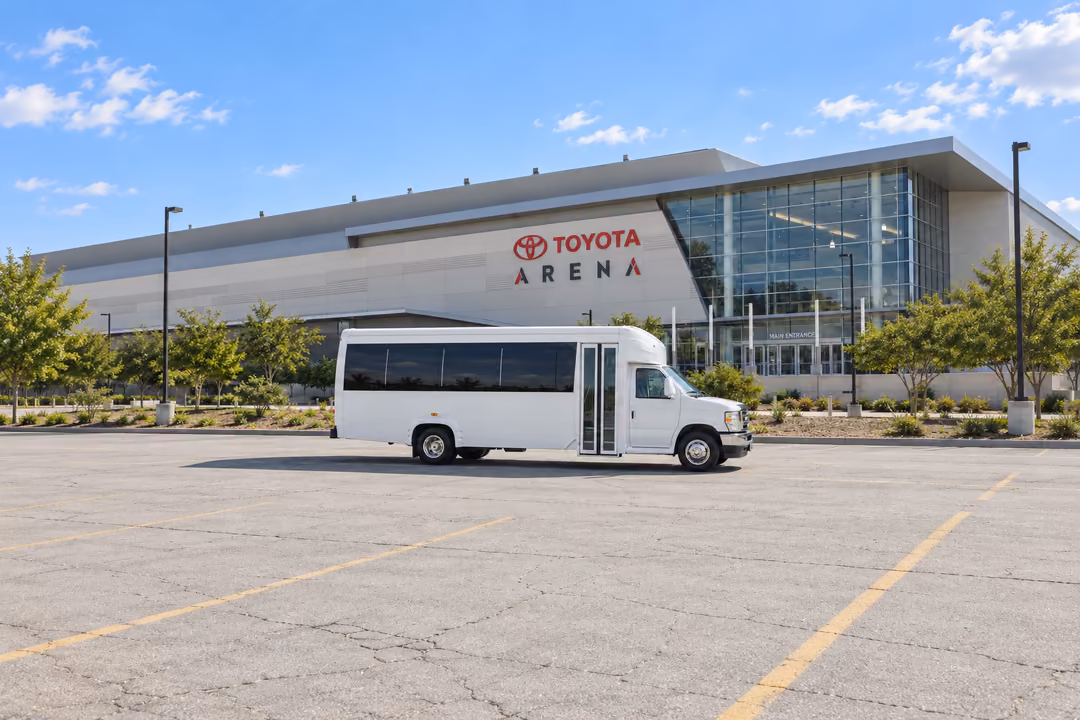 Ontario 15 passenger party bus rental exterior
