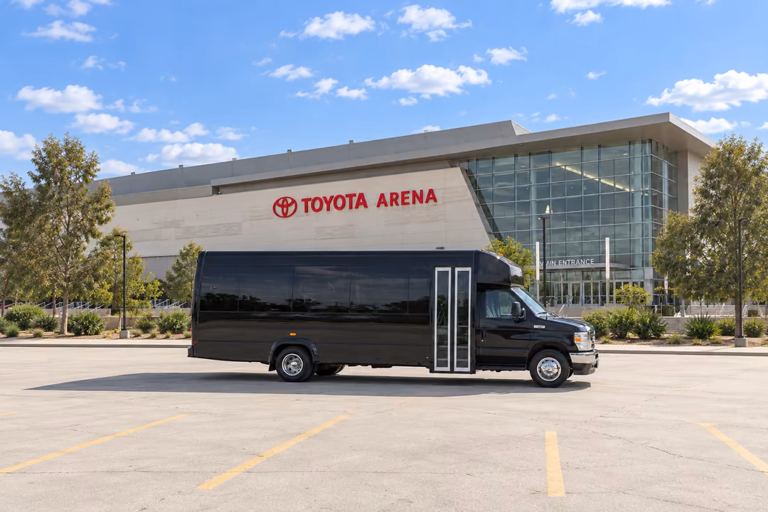 Ontario 20 passenger party bus rental exterior