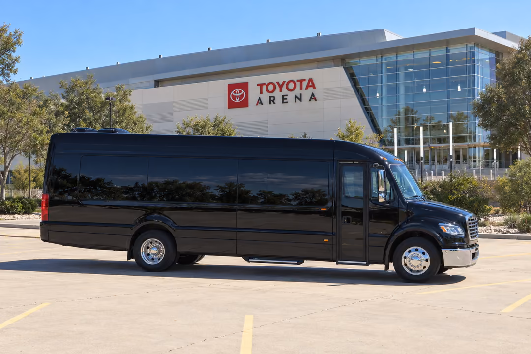 Ontario 40 passenger party bus rental exterior