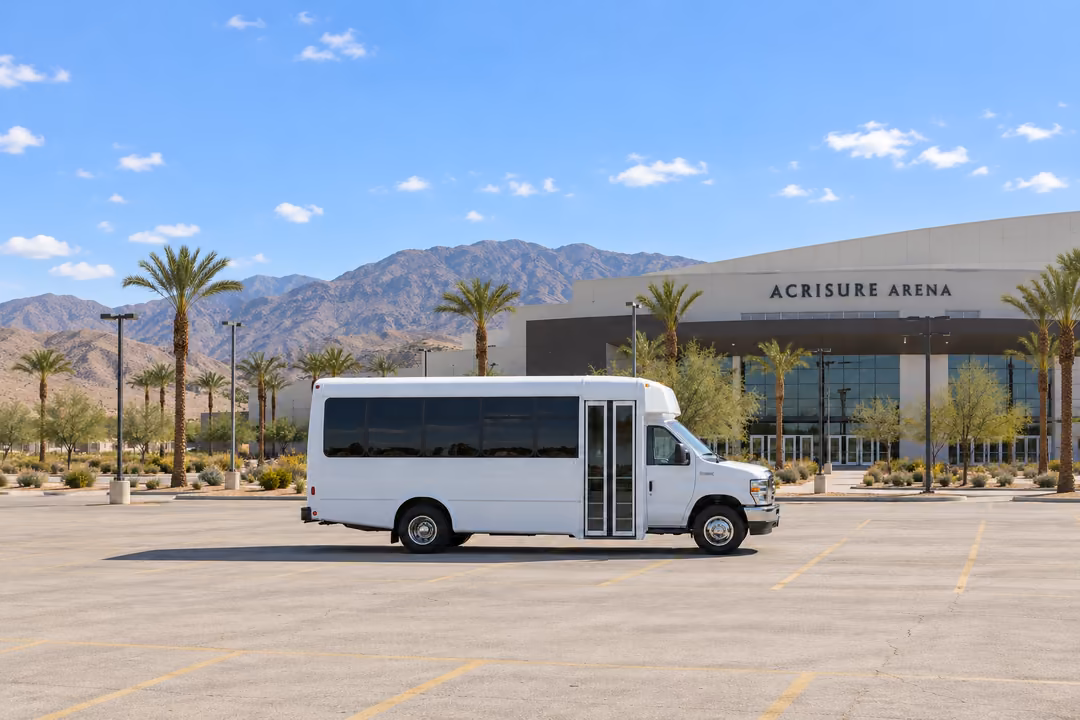 Palm Desert 15 passenger party bus rental exterior