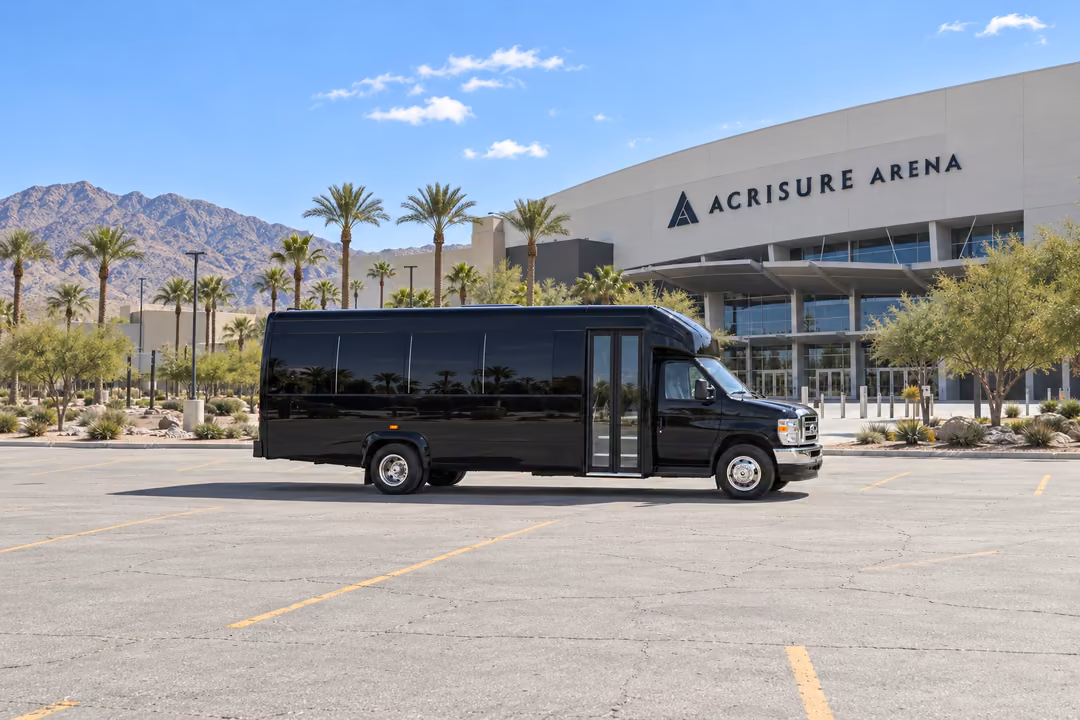 Palm Desert 20 passenger party bus rental exterior