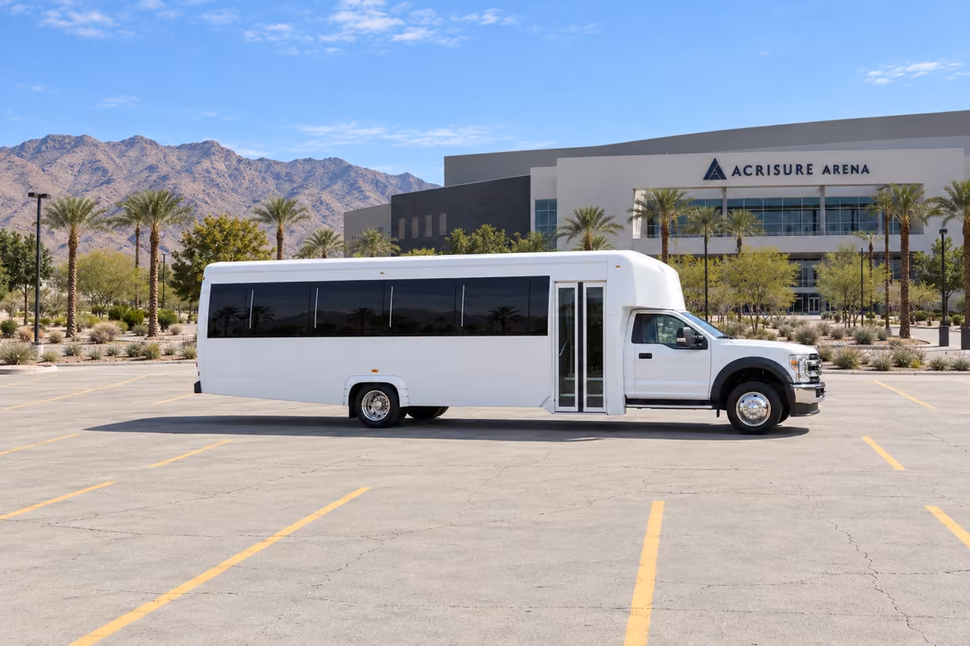 Palm Desert 30 passenger party bus rental exterior