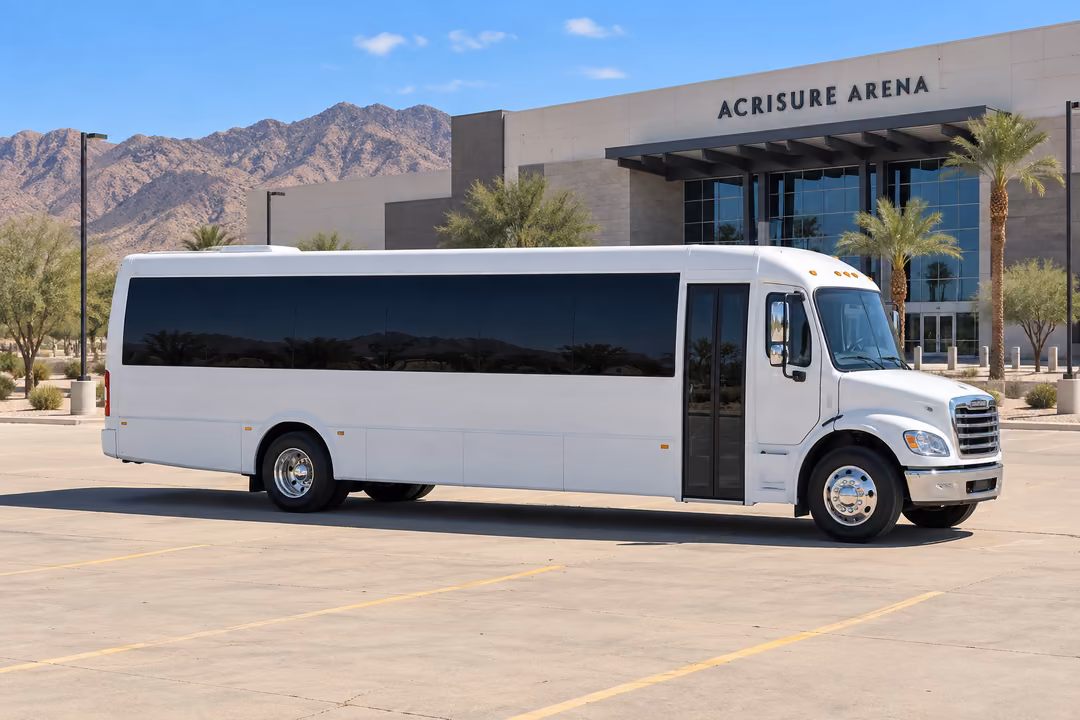 Palm Desert 50 passenger party bus rental exterior