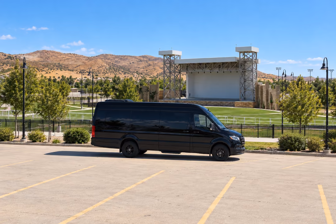 Palmdale 14 passenger Sprinter limo rental exterior