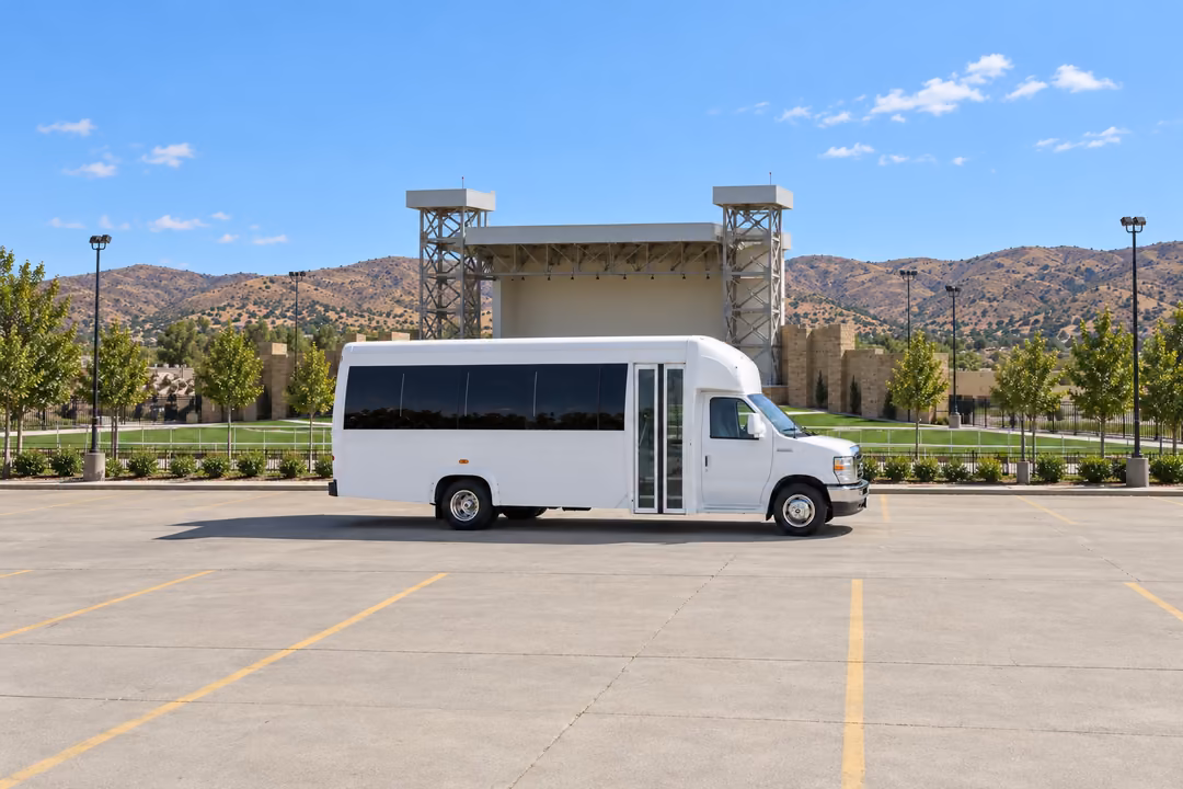 Palmdale 15 passenger party bus rental exterior