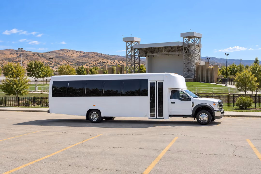 Palmdale 30 passenger party bus rental exterior