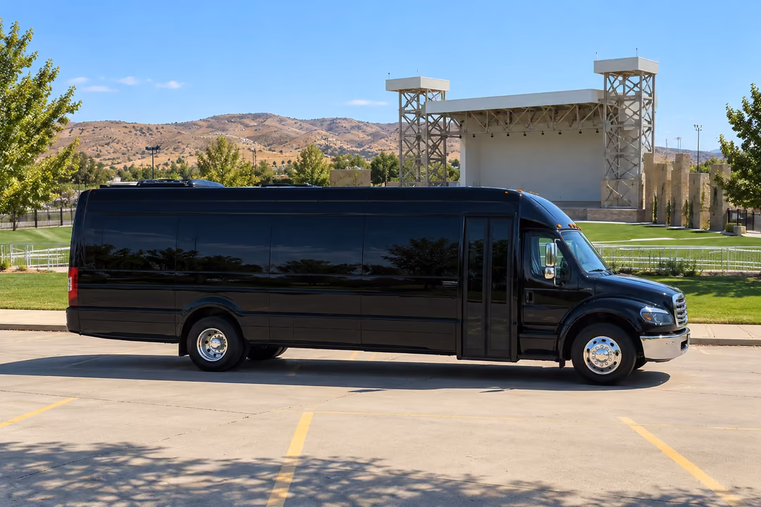 Palmdale 40 passenger party bus rental exterior