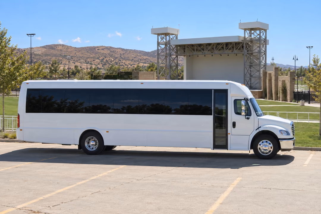 Palmdale 50 passenger party bus rental exterior
