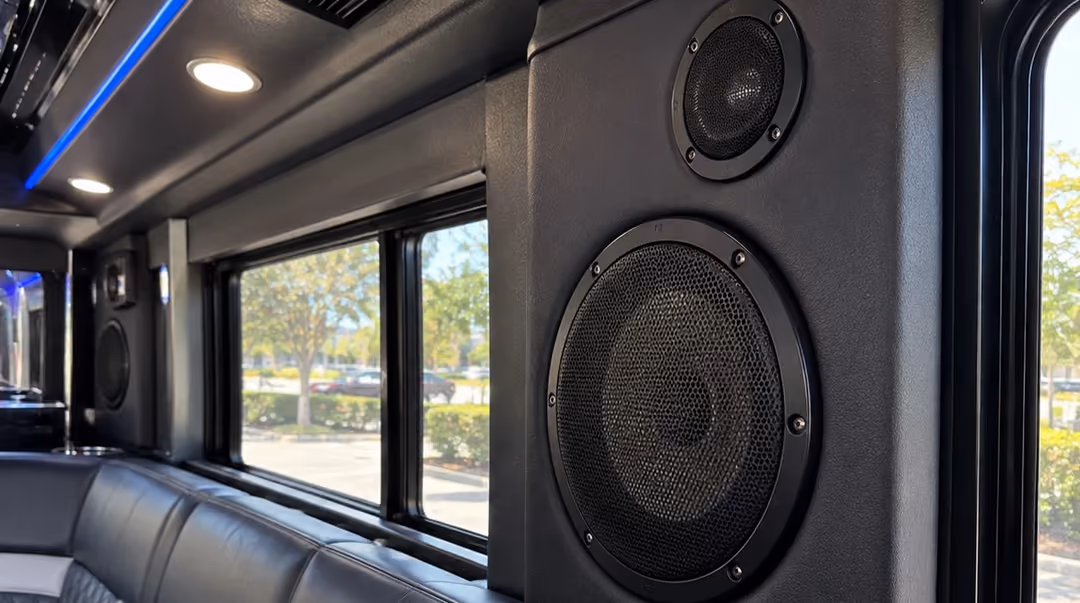 Party bus AUX Bluetooth sound system