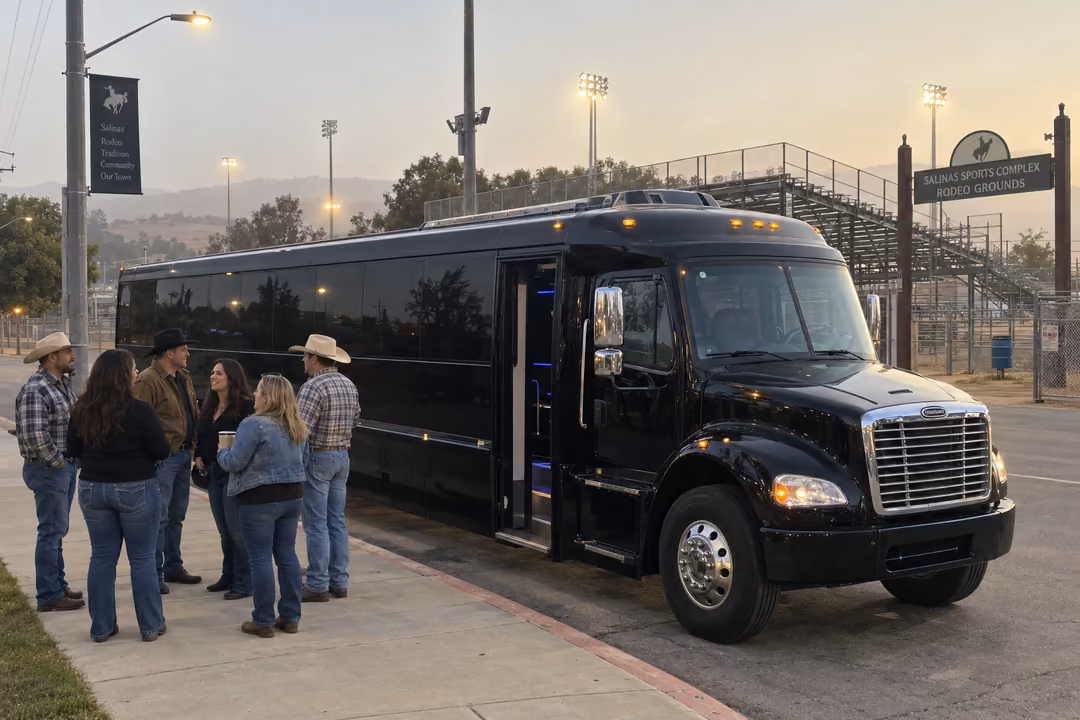 Party bus rentals for the California rodeo Salinas