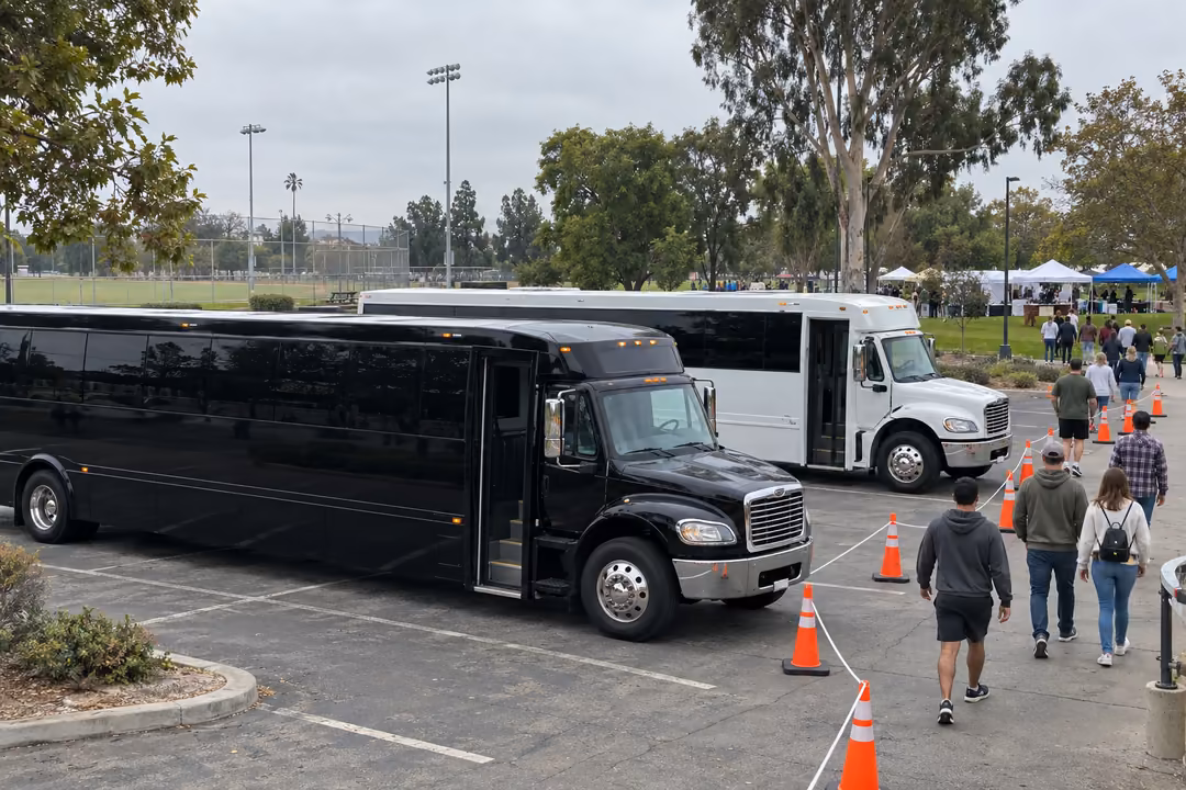 Party bus rentals for the Cypress CA Community festival