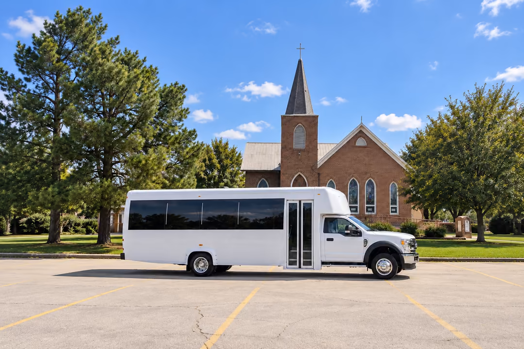 Peoria AZ 25 passenger party bus rental exterior