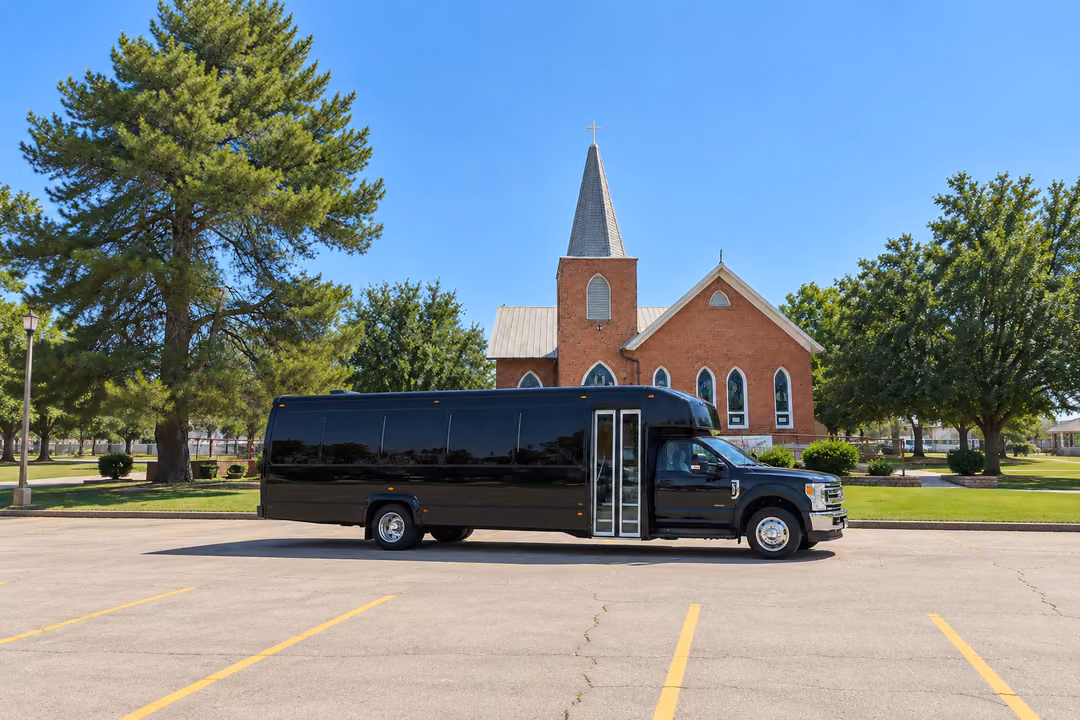 Peoria AZ 28 passenger party bus rental exterior