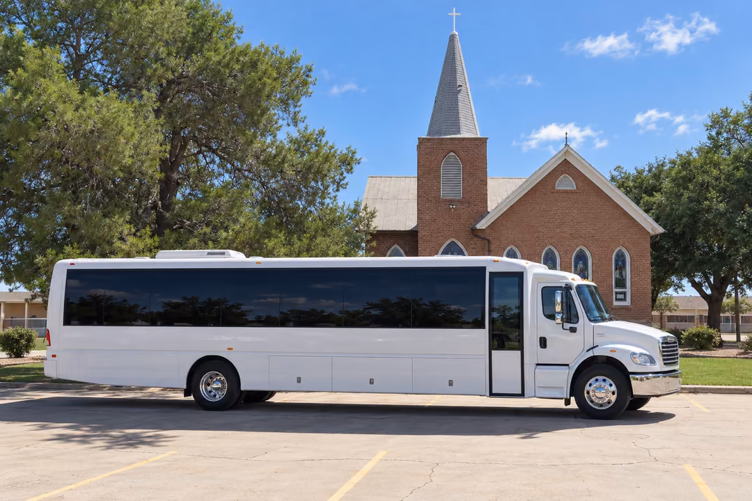 Peoria AZ 50 passenger party bus rental exterior