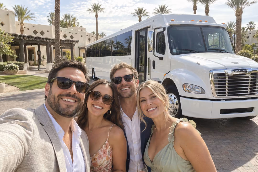 Peoria AZ wedding shuttle bus rentals