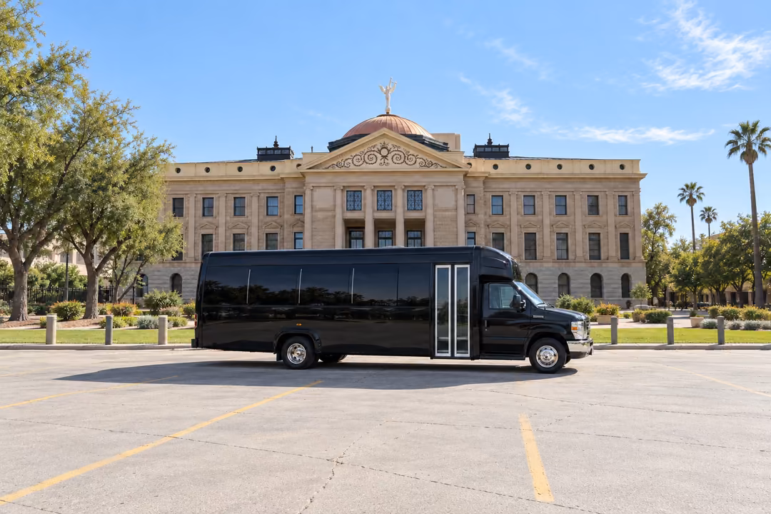 Phoenix 20 passenger party bus rental exterior