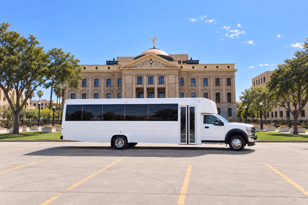 Phoenix 30 passenger party bus rental exterior