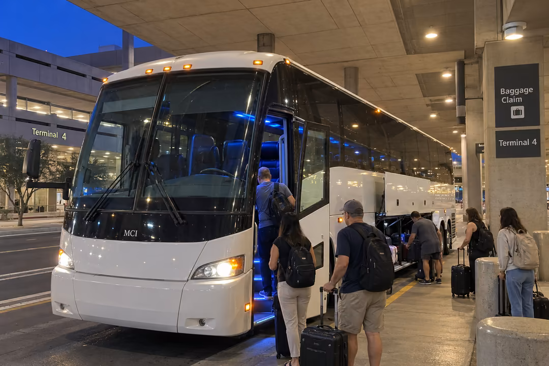 Phoenix Sky Harbor airport shuttle bus rentals for Scottsdale groups