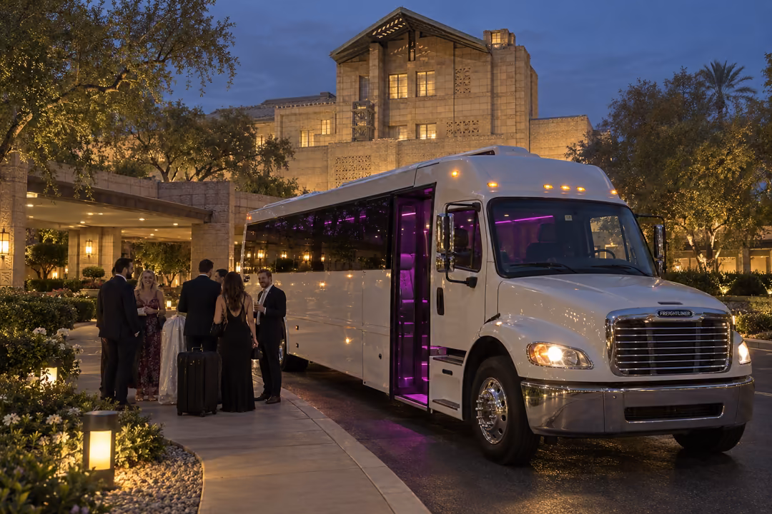 Phoenix wedding transportation and shuttle service