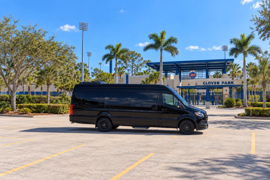 Port St Lucie 14 passenger Sprinter limo rental exterior