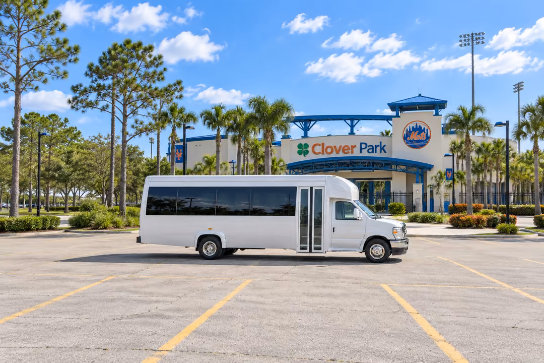 Port St Lucie 18 passenger party bus rental exterior