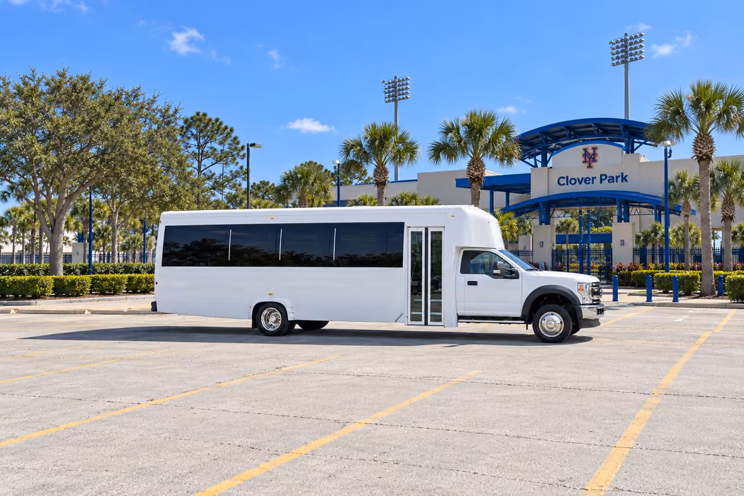Port St Lucie 25 passenger party bus rental exterior