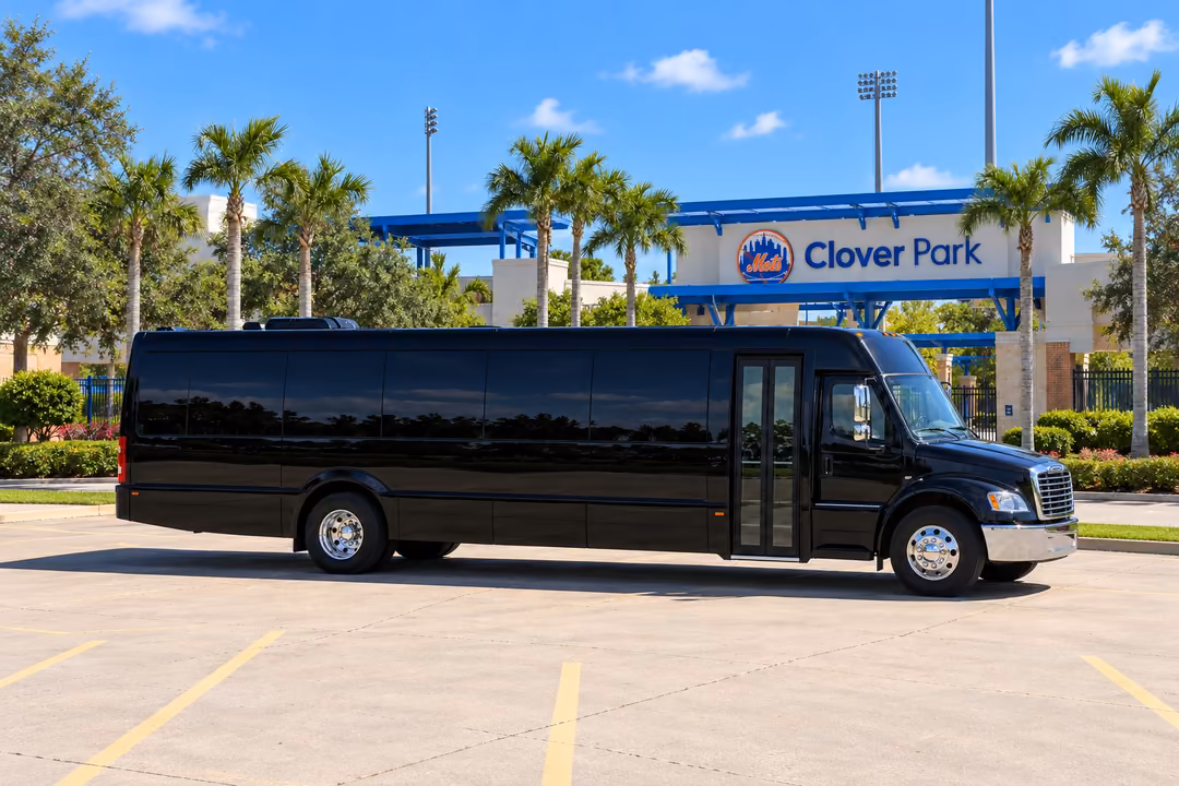 Port St Lucie 40 passenger party bus rental exterior