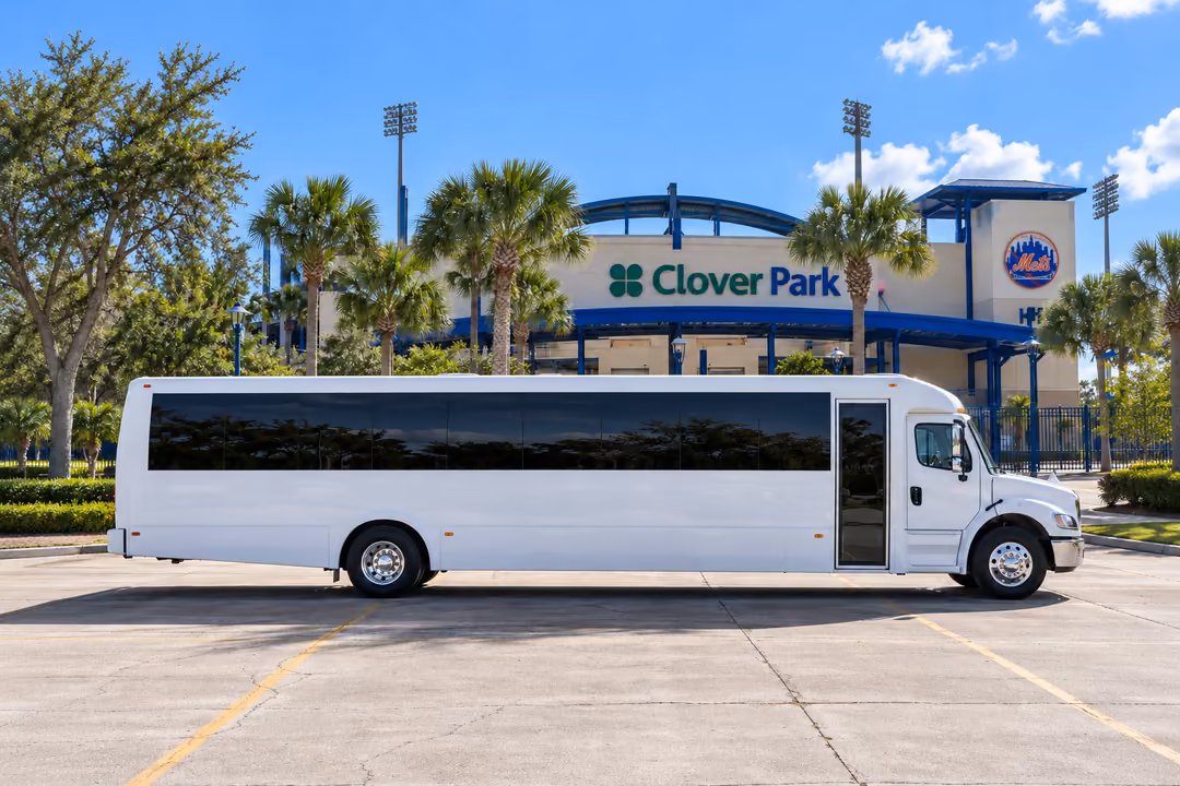 Port St Lucie 50 passenger party bus rental exterior