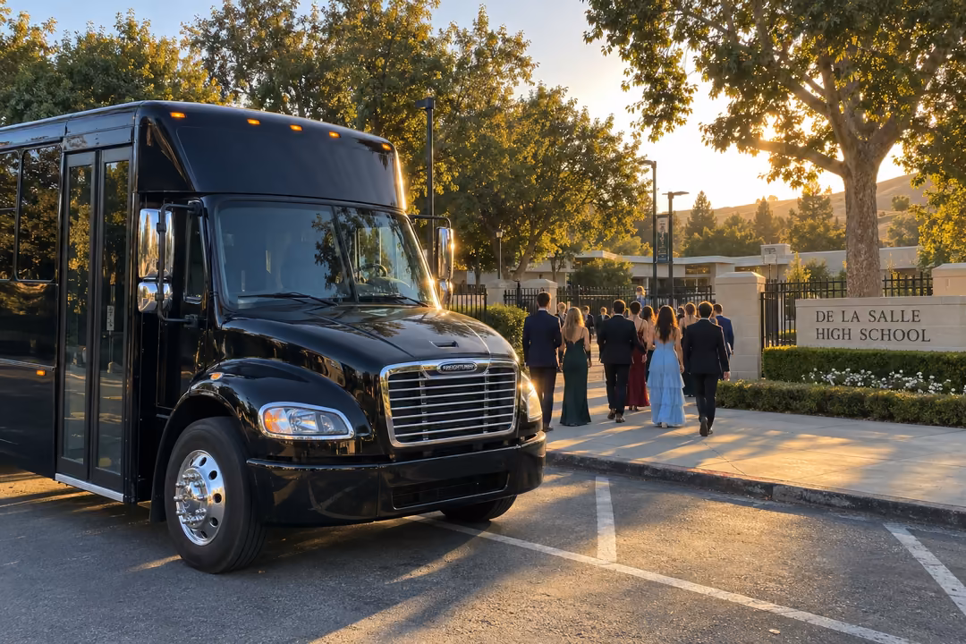Prom and homecoming party bus rentals in Concord CA